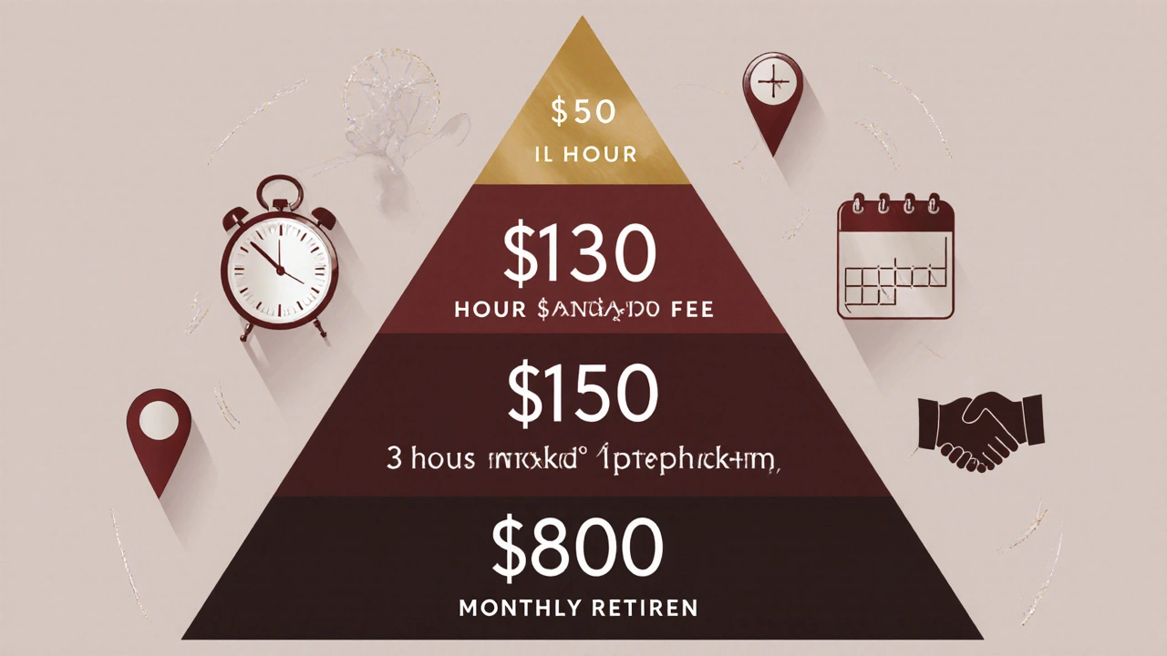 Visual pyramid showing tiered pricing structure for adult services in Moscow