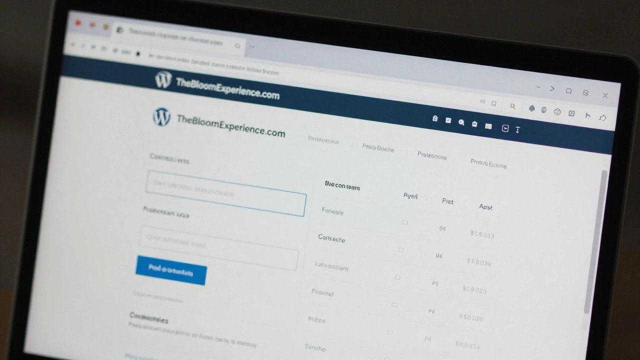 Secure website dashboard with privacy tools visible, no personal information displayed.