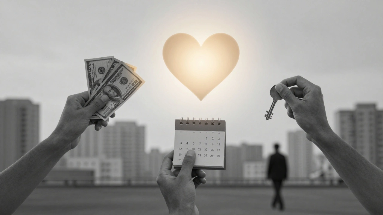 Abstract hands reaching for a heart symbolizing autonomy in escort work.